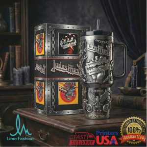 Judas Priest British Steel World Tour 1980 Vintage Heavy Metal 20oz Stainless Steel Insulated Tumbler