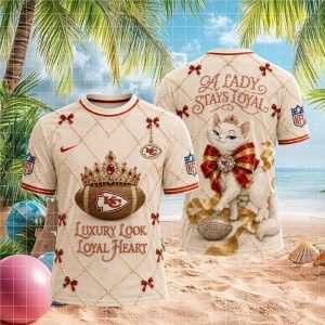 Kansas City Chiefs Luxury Pearl Cat Loyal Lady T Shirt