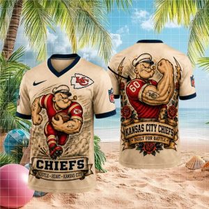 Kansas City Chiefs Popeye Sailor Custom Number NFL Fan Gear T Shirt