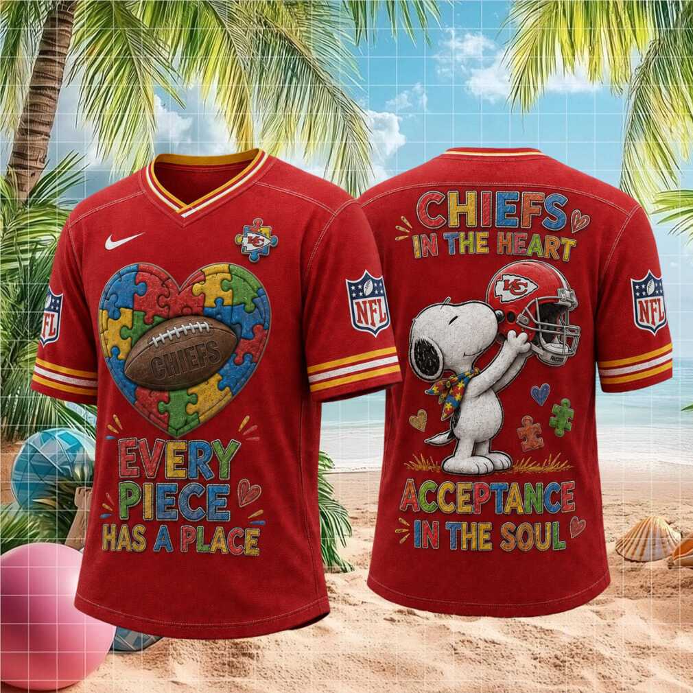 Kansas City Chiefs Snoopy Autism Awareness Football T Shirt Kansas City Chiefs Snoopy Autism Awareness Football T Shirt