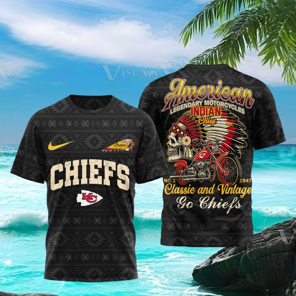 Kansas City Football Indian Chief Vintage Motorcycle T Shirt Kansas City Football Indian Chief Vintage Motorcycle T Shirt