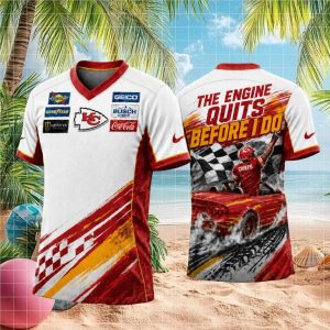 Kansas City Football Racing The Engine Quits Before I Do T Shirt