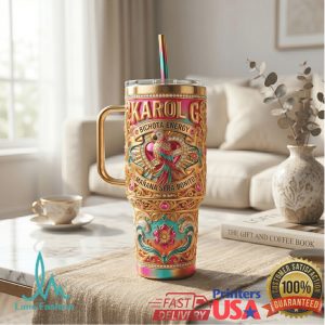 Karol G Mañana Será Bonito Tour 2026 Tropical Retro 40oz Gifts for Women Stainless Steel Insulated Tumbler