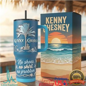 Kenny Chesney No Shoes No Shirt No Problem Beach Retro 20oz Stainless Steel Insulated Tumbler