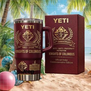 Knights of Columbus 144th Anniversary 1882 2026 Official Order Commemorative Stainless Steel Insulated Tumbler