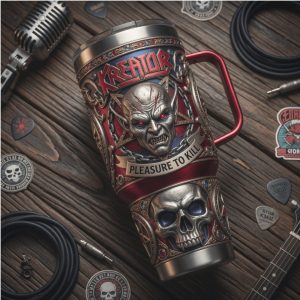 Kreator Pleasure to Kill Thrash Metal Band Retro 20oz Fan Gift Stainless Steel Insulated Tumbler