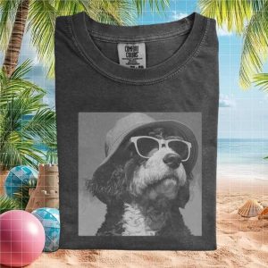 Labradoodle Dog Sunglasses Bucket Hat Vintage Portrait T Shirt