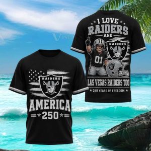 Las Vegas Raiders America 250 Years Of Freedom T Shirt