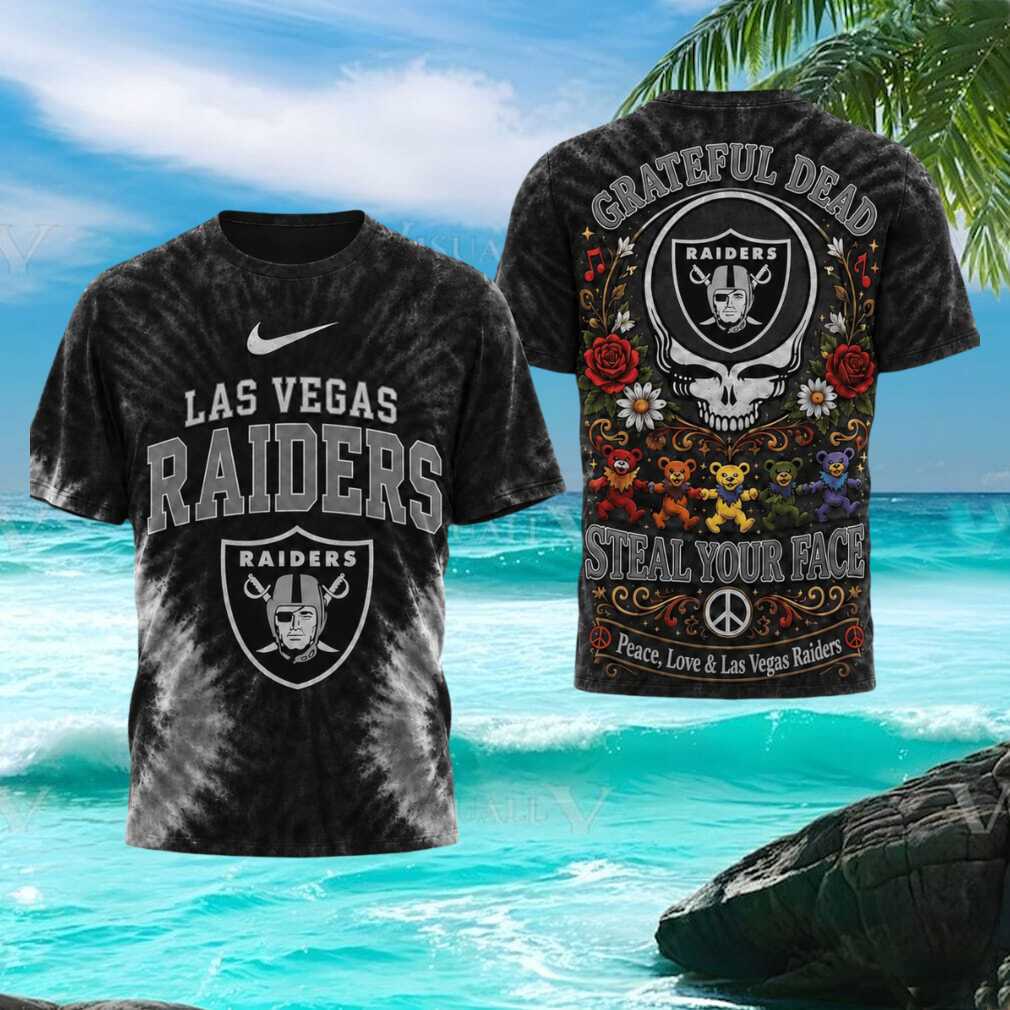 Las Vegas Raiders Grateful Dead Steal Your Face Tie Dye T Shirt Las Vegas Raiders Grateful Dead Steal Your Face Tie Dye T Shirt