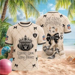 Las Vegas Raiders Luxury Pearl Cat Loyal Lady T Shirt