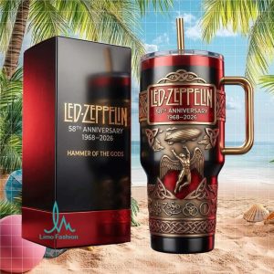Led Zeppelin 58th Anniversary 1968 2026 Hammer of the Gods Stainless Steel Insulated Tumbler