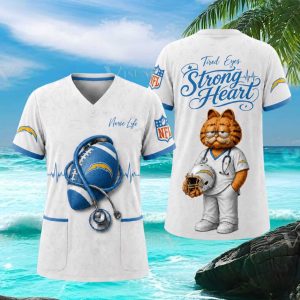 Los Angeles Chargers NFL Garfield Nurse Life Medical T Shirt