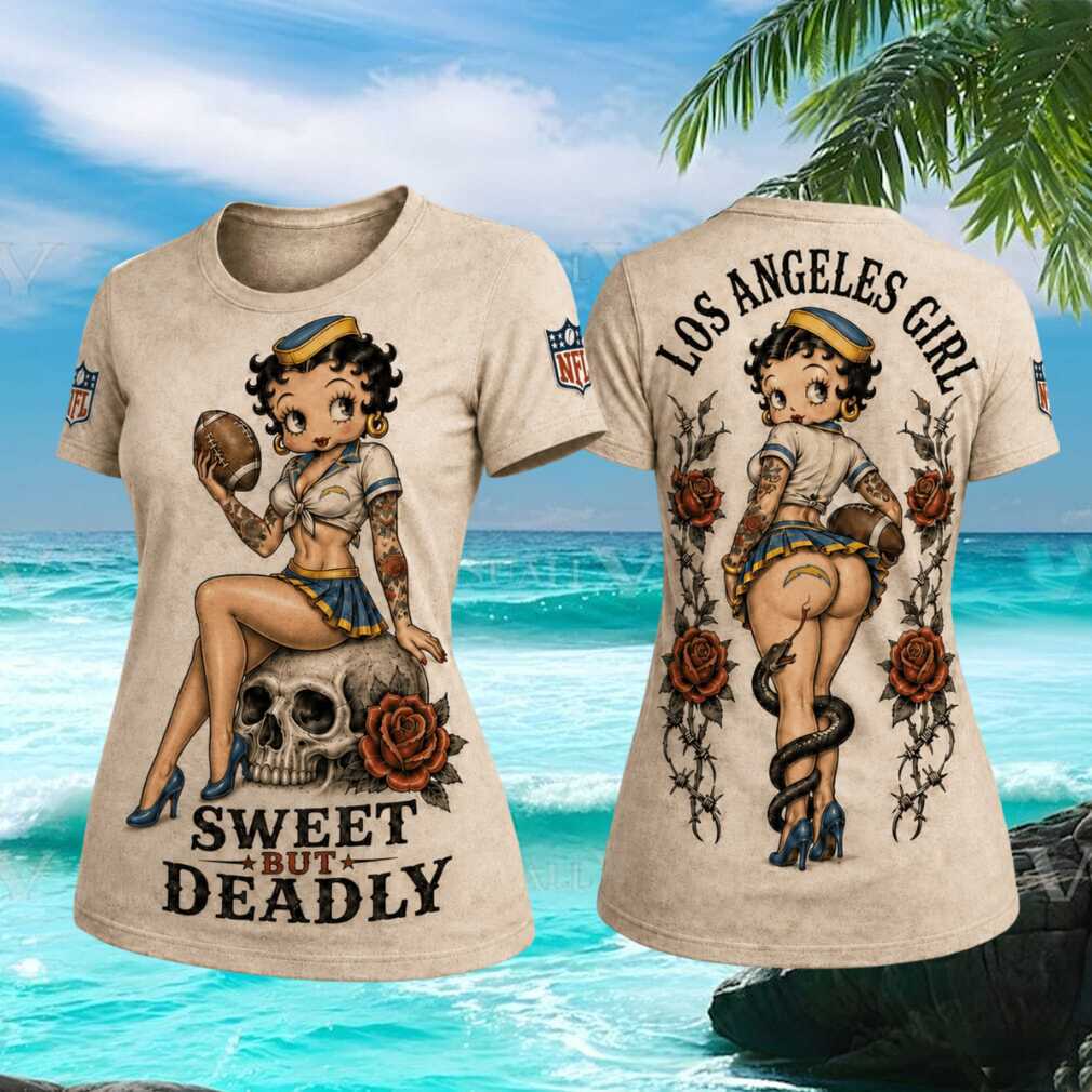 Los Angeles Football Betty Sweet But Deadly Skull Women T Shirt Los Angeles Football Betty Sweet But Deadly Skull Women T Shirt