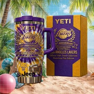 Los Angeles Lakers 100th Anniversary 1947 2027 Showtime NBA Fan Gift Stainless Steel Insulated Tumbler
