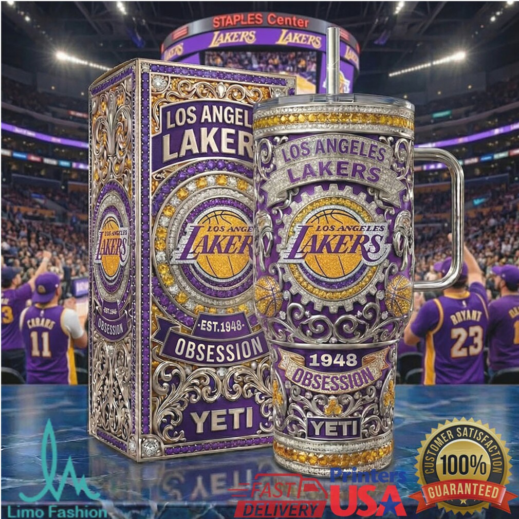 Los Angeles Lakers NBA 1948 Obsession Retro Purple Gold Fan Gift Stainless Steel Insulated Tumbler Los Angeles Lakers NBA 1948 Obsession Retro Purple Gold Fan Gift Stainless Steel Insulated Tumbler