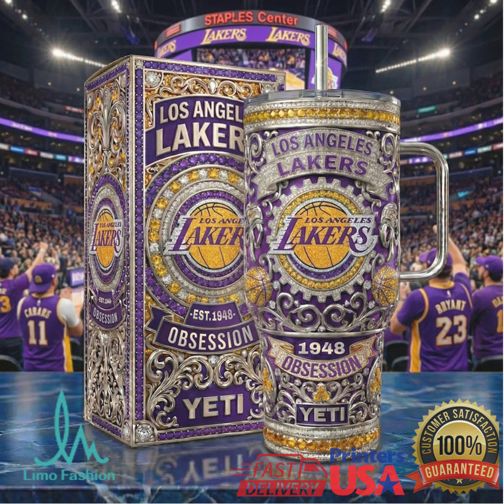 Los Angeles Lakers NBA 1948 Obsession Retro Purple Gold Fan Gift Stainless Steel Insulated Tumbler Los Angeles Lakers NBA 1948 Obsession Retro Purple Gold Fan Gift Stainless Steel Insulated Tumbler