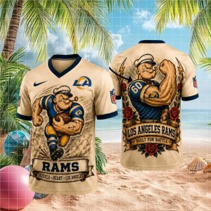 Los Angeles Rams Popeye Custom Name & Number NFL Fan Apparel T Shirt