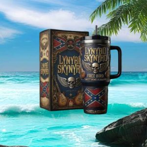Lynyrd Skynyrd Free Bird Sweet Home Alabama Retro 40oz Rock Gifts for Fans Stainless Steel Insulated Tumbler