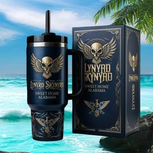 Lynyrd Skynyrd Sweet Home Alabama Blue Skull Winged Graphic Tumbler Tumbler