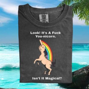 Magical Fuck You nicorn Rainbow Rude Unicorn Graphic T Shirt