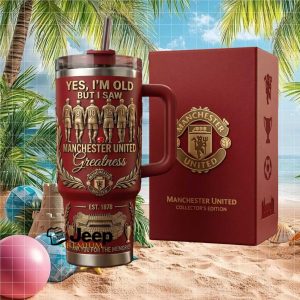 Manchester United Greatness Est 1878 Old Trafford Legends Football Fan Gift Stainless Steel Insulated Tumbler
