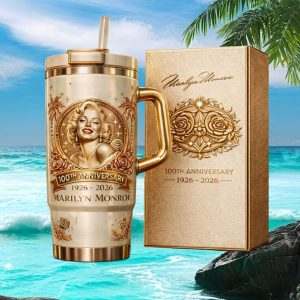 Marilyn Monroe 100th Anniversary Limited Edition Gold Floral 40oz Tumbler
