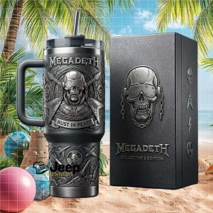 Megadeth Rust In Peace Est 1983 Heavy Metal Band Collector Edition Stainless Steel Insulated Tumbler