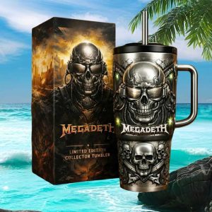 Megadeth Vic Rattlehead Limited Edition Metal Tour Retro Merchandise Gifts for Men Stainless Steel Insulated Tumbler