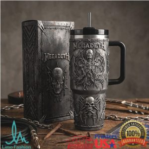 Megadeth Vic Rattlehead Peace Sells Tour 2024 Metal Retro 20oz Gifts for Men Stainless Steel Insulated Tumbler