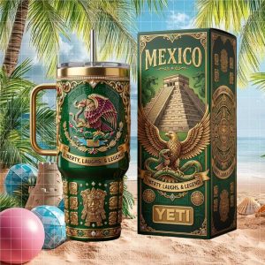 Mexico Liberty Laughs Legend Cultural Heritage 2026 Retro Green Gift Stainless Steel Insulated Tumbler