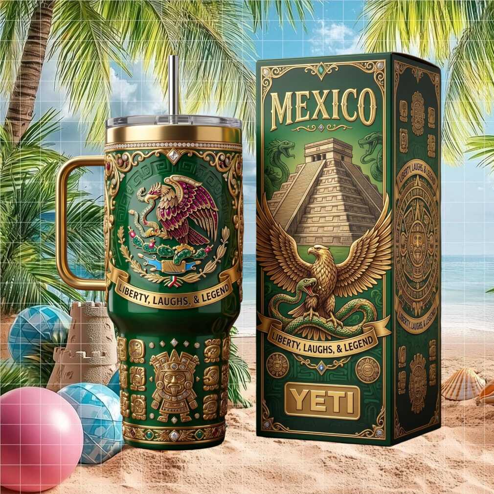 Mexico Liberty Laughs Legend Cultural Heritage 2026 Retro Green Gift Stainless Steel Insulated Tumbler Mexico Liberty Laughs Legend Cultural Heritage 2026 Retro Green Gift Stainless Steel Insulated Tumbler