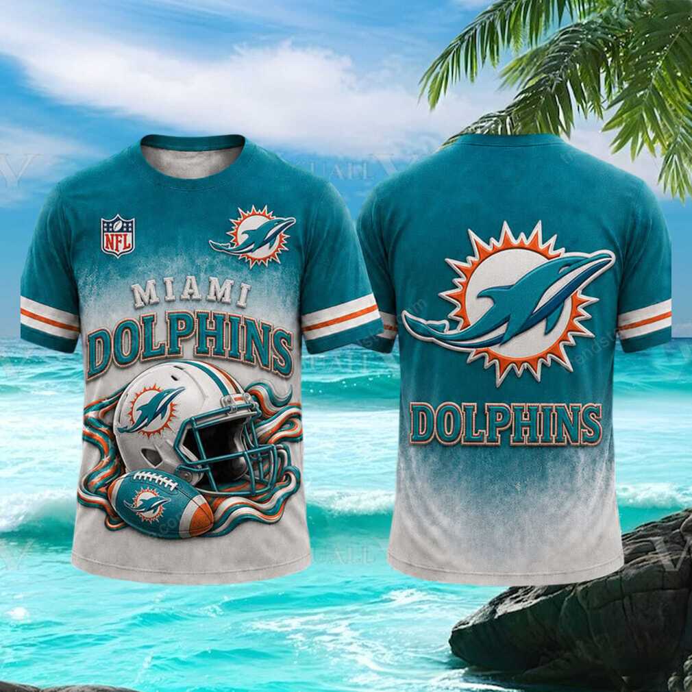 Miami Dolphins Retro Helmet Football Fan Graphic Apparel T Shirt Miami Dolphins Retro Helmet Football Fan Graphic Apparel T Shirt