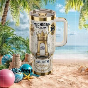 Michigan Wolverines 2026 NCAA Basketball National Champions Hail To The Victors Stainless Steel Insulated Tumbler