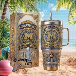 Michigan Wolverines NCAA Men's Basketball National Champions 2026 Victory Parade Fan Gift Stainless Steel Insulated Tumbler