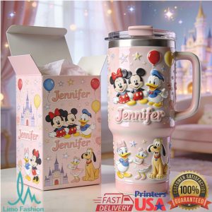 Mickey and Friends Magical Kingdom World Tour 2026 Retro Pink 40oz Gifts For Her Stainless Steel Insulated Tumbler