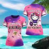 Minnesota Vikings Messy Bun Mascot Heart Graphic Football Shirt Minnesota Vikings Messy Bun Mascot Heart Graphic Football Shirt