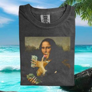 Mona Lisa Rich Gangster Money Aesthetic Urban T Shirt