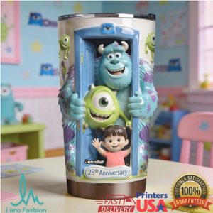 Monsters Inc Sulley Mike Boo 25th Anniversary Scare Floor Gift Stainless Steel Insulated Tumbler
