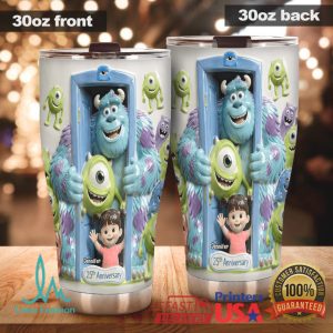 Monsters Inc Sulley Mike Boo 25th Anniversary Scare Floor Gift Stainless Steel Insulated Tumbler
