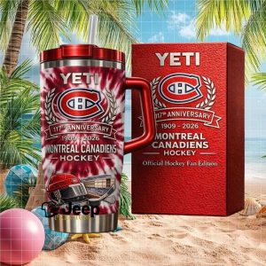 Montreal Canadiens Hockey 117th Anniversary 1909 2026 Tie Dye Official Fan Stainless Steel Insulated Tumbler