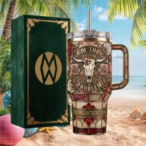 Morgan Wallen I'm The Problem 100 Proof Country Retro Gift Stainless Steel Insulated Tumbler