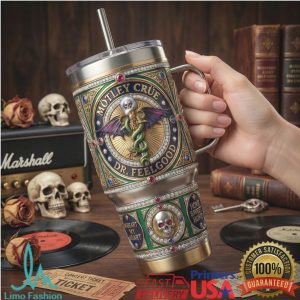 Motley Crue Dr Feelgood World Tour 1989 Vintage Retro 20oz Rock Gifts Stainless Steel Insulated Tumbler
