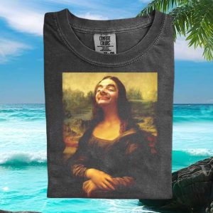 Mr Bean Mona Lisa Parody Classic Art Funny Comfort Colors T Shirt