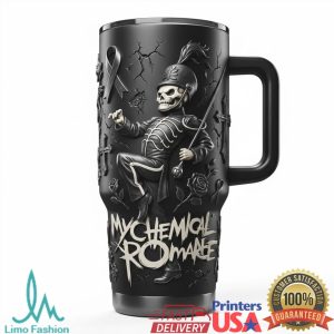 My Chemical Romance Black Parade Skeleton Emo Retro 20oz Gift Stainless Steel Insulated Tumbler