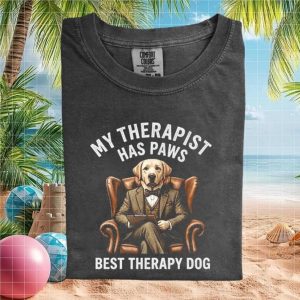 My Therapist Has Paws Cute Labrador Therapy Dog T Shirt