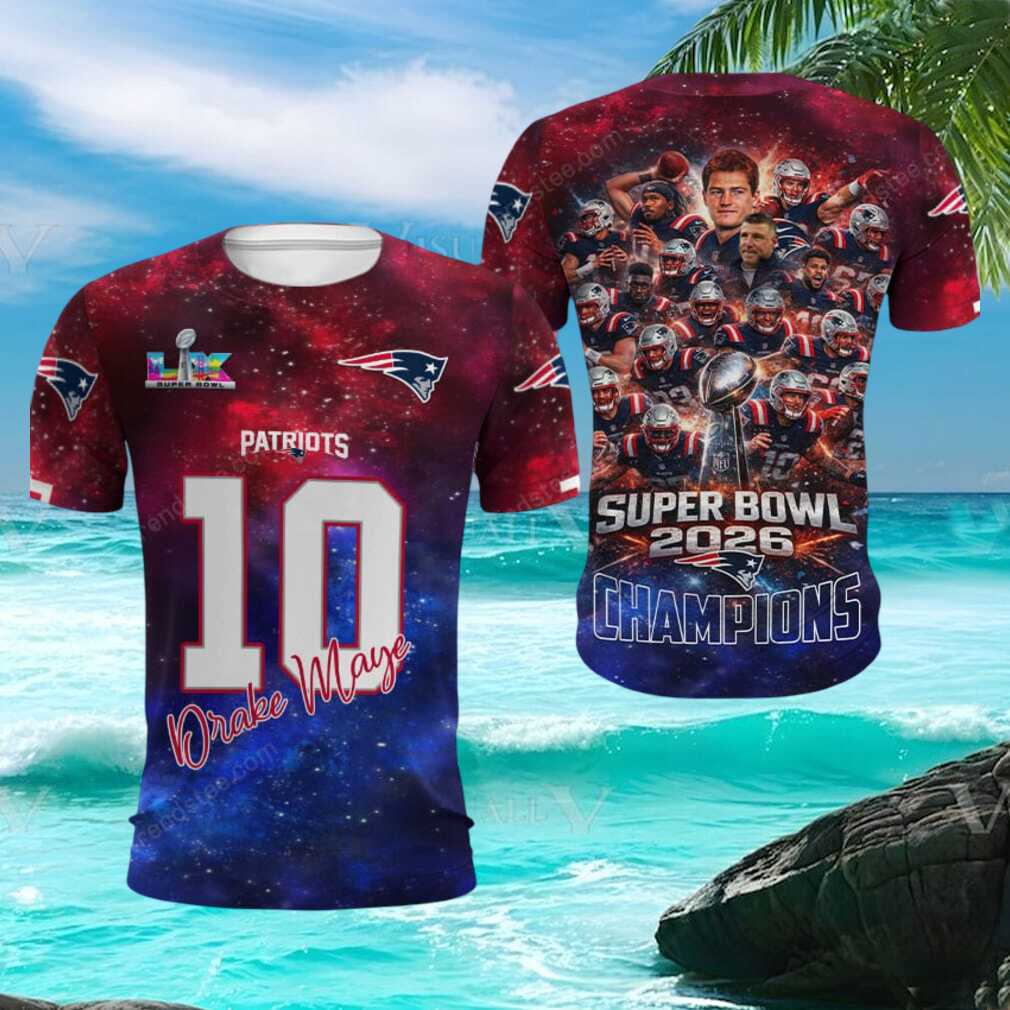 New England Patriots Drake Maye Super Bowl 2026 Champions T Shirt New England Patriots Drake Maye Super Bowl 2026 Champions T Shirt