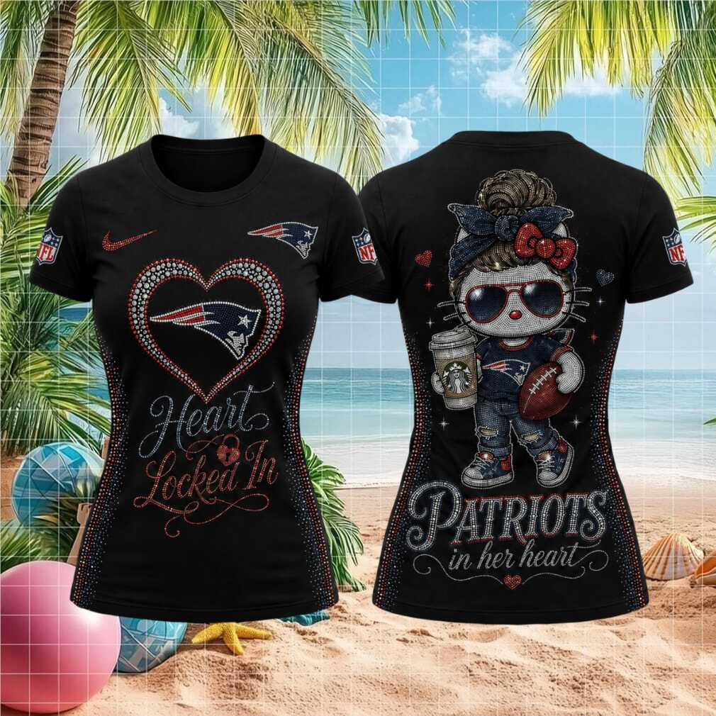 New England Patriots Kitty Mascot Heart Locked In Football T shirt New England Patriots Kitty Mascot Heart Locked In Football T shirt