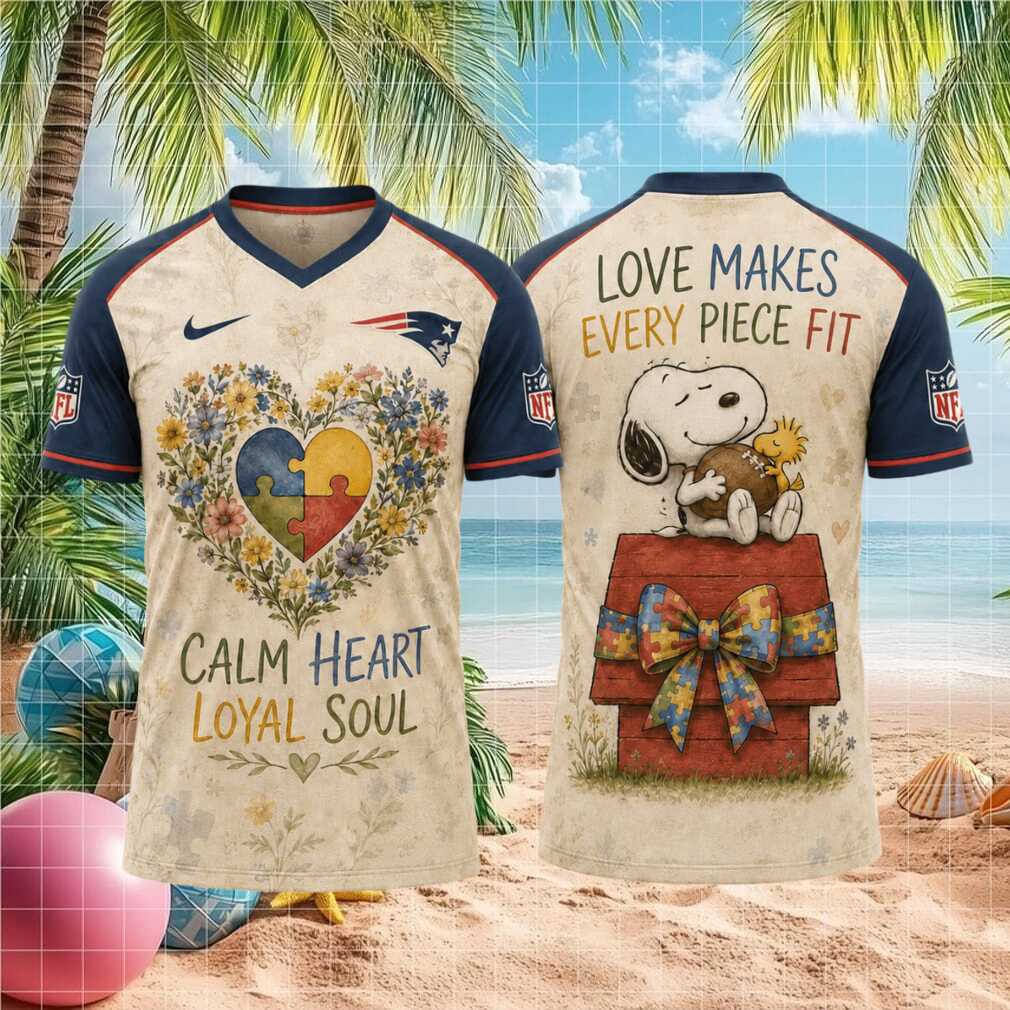 New England Patriots Snoopy Autism Awareness Floral Football T Shirt New England Patriots Snoopy Autism Awareness Floral Football T Shirt