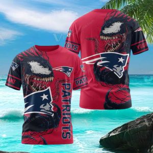 New England Patriots Venom Symbiote Mashup Graphic T Shirt