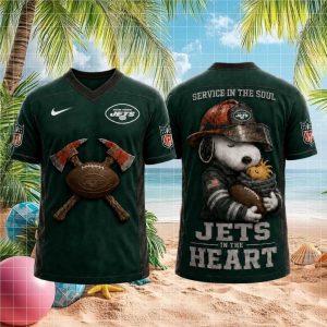 New York Football Firefighter Snoopy Service In The Soul Shirt